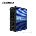 Scodeno IP50 Din Rail Industrial Network Switch 4 SFP 8 Porta Gigabit Ethernet Switch esterno